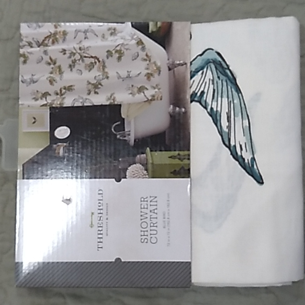 Shower curtain and two hand towels set(brand new)(not used)